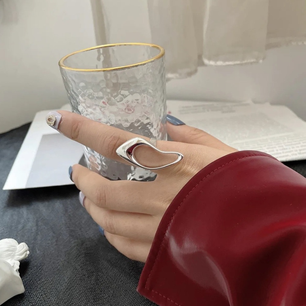 Elegant Style Solid Color Sterling Silver Gold Plated Rings